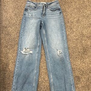 Classic Blue Distressed Women's Jeans